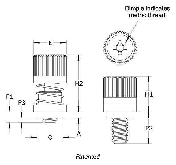 CNC Narrow Flare-In Captive Screws