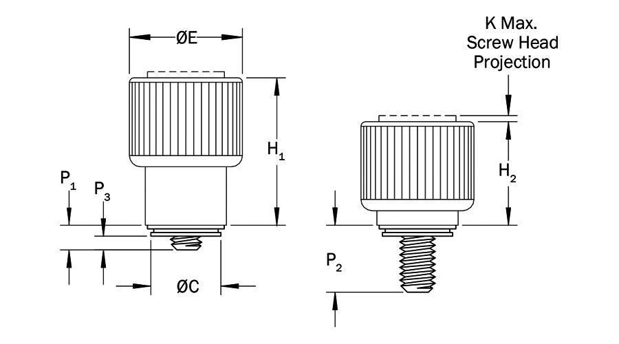 CPA Self-Clinching Captive Screws