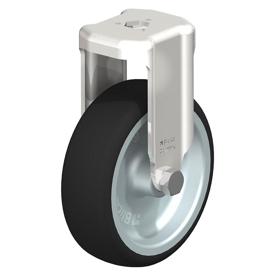 BKRXA - Stainless steel light duty fixed caster with bolt hole fitting
