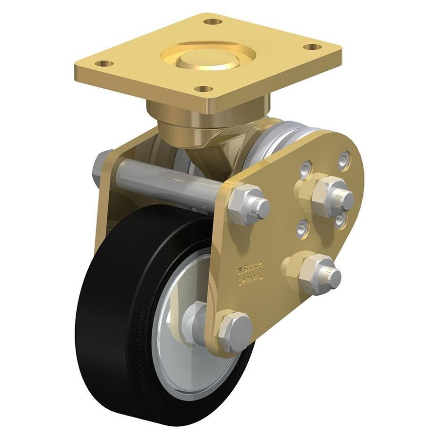 BPFE - Heavy duty fixed casters with polyurethane torsion springs