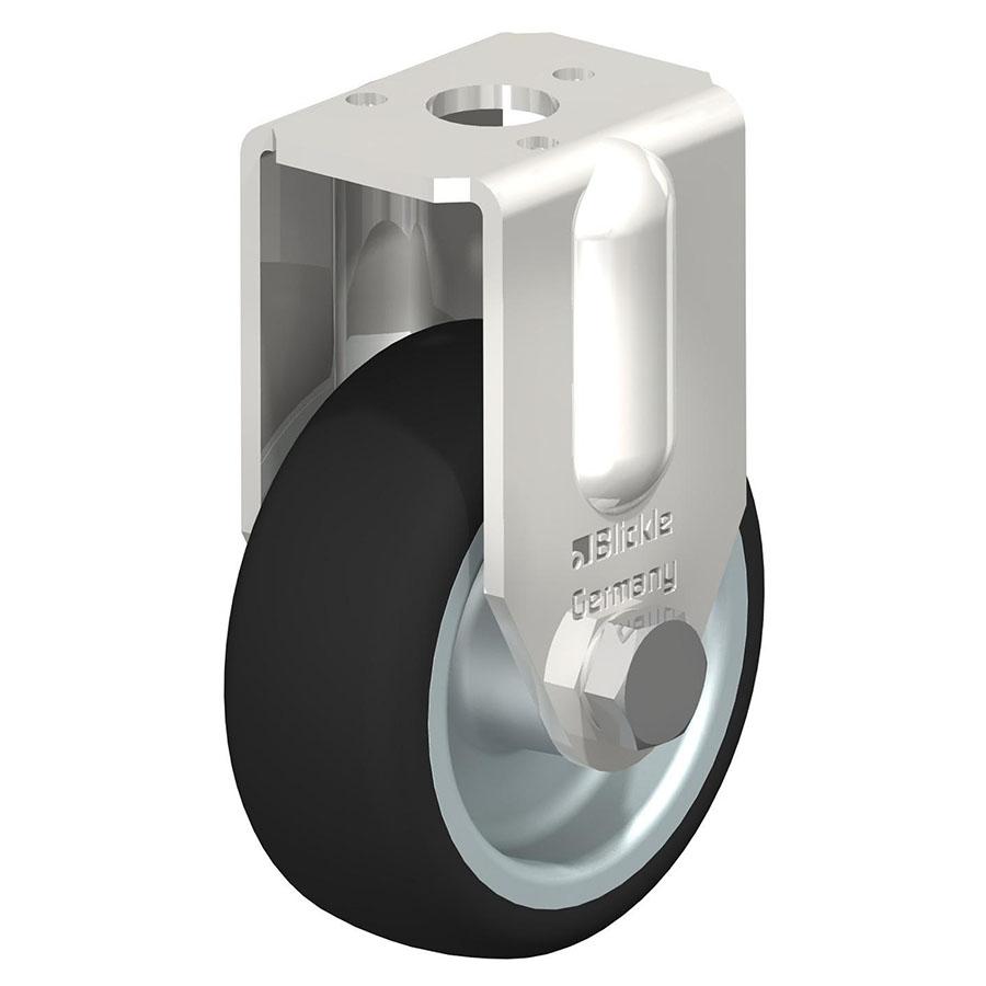 BRXA - Stainless steel light duty fixed caster with bolt hole fitting