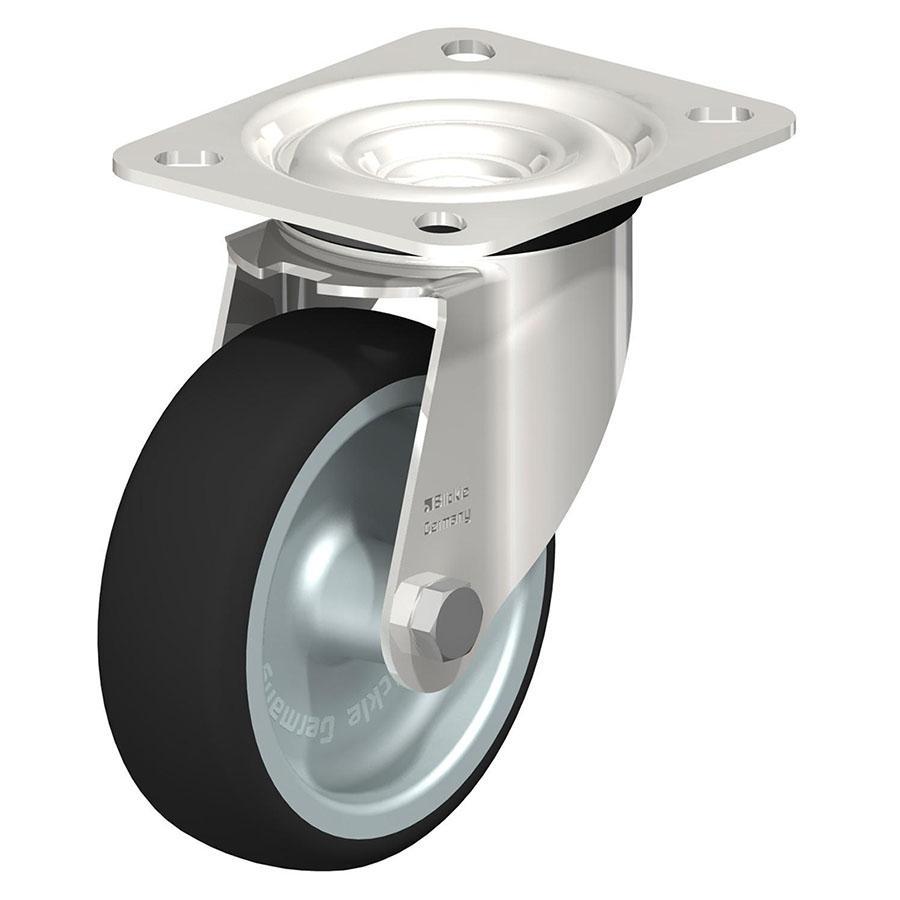 LEX - Stainless steel swivel caster with top plate fitting