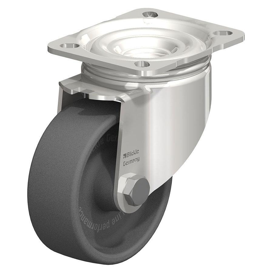 LIKX - Heat-resistant stainless steel swivel caster with top plate fitting