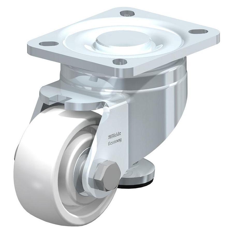 HRLH - Levelling caster with integrated truck lock and top plate fitting