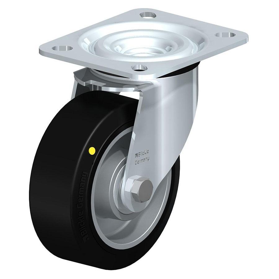L - Pressed steel swivel caster