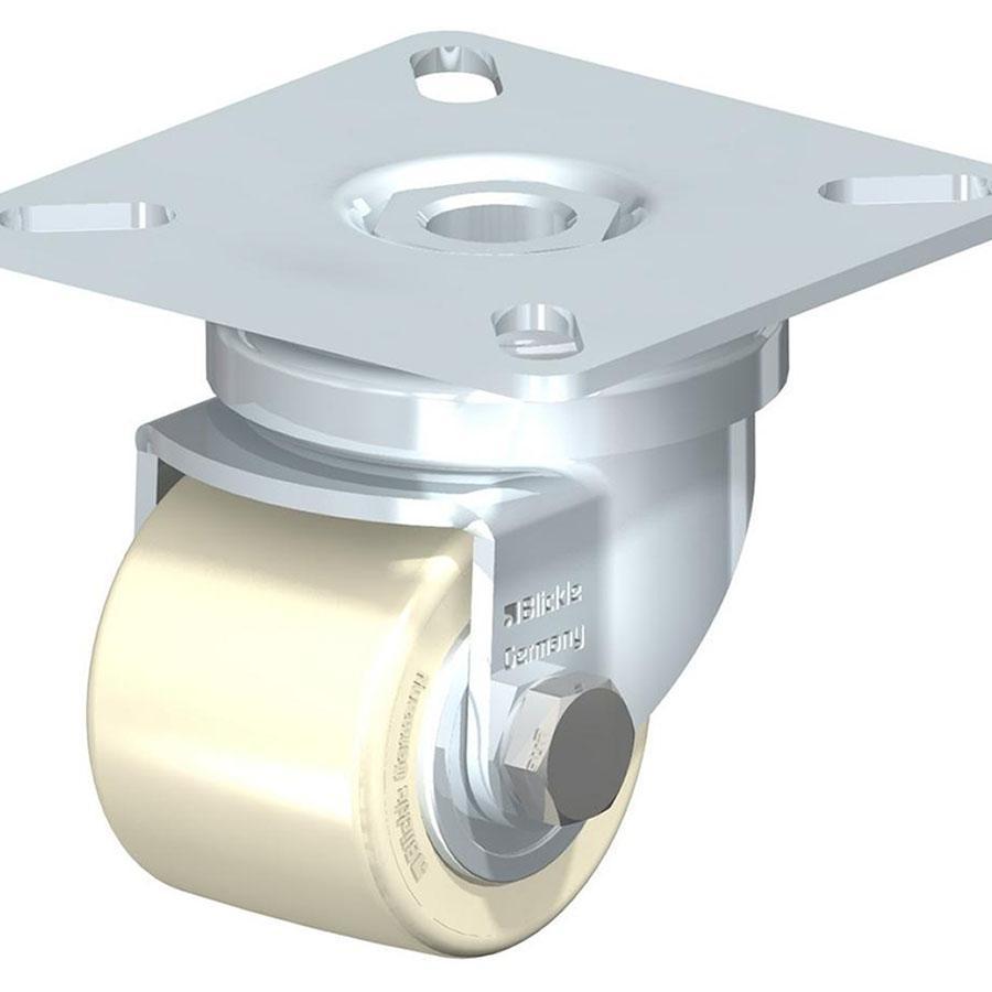 LPA - Pressed steel compact swivel caster with top plate fitting