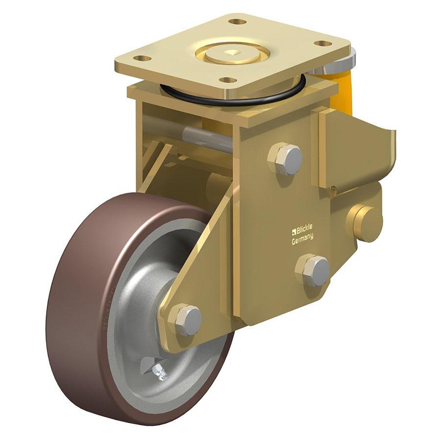 LSFE - Welded steel heavy duty swivel caster with polyurethane spring