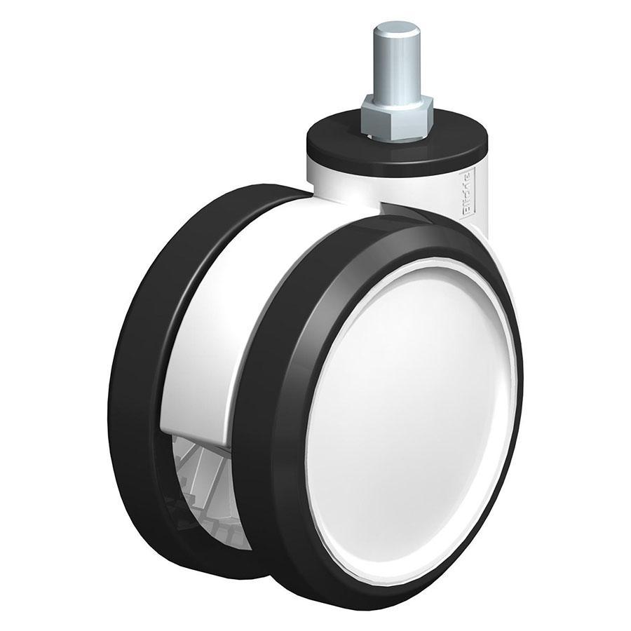 LKDG - Synthetic twin wheel swivel caster