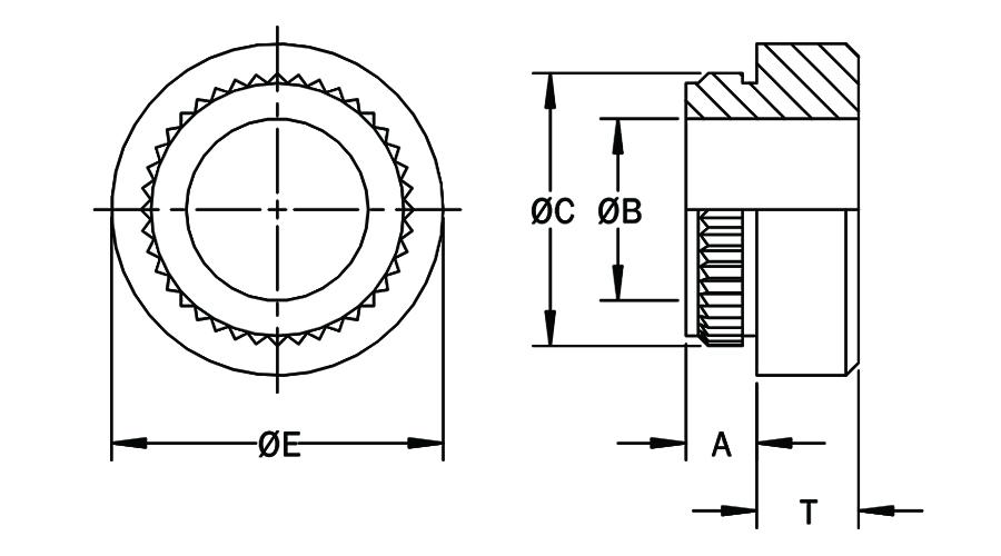 GRB Broaching Guide Pin Receptacle Nuts
