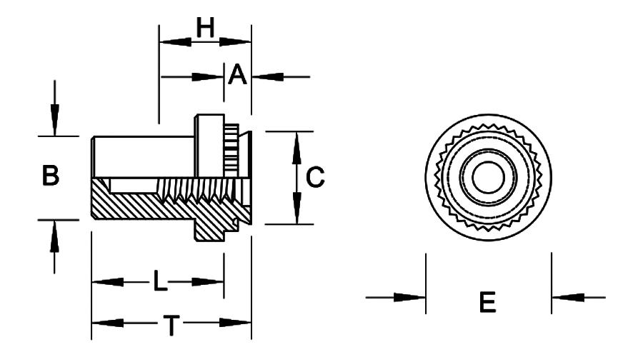NB Blind Self-Clinching Nuts