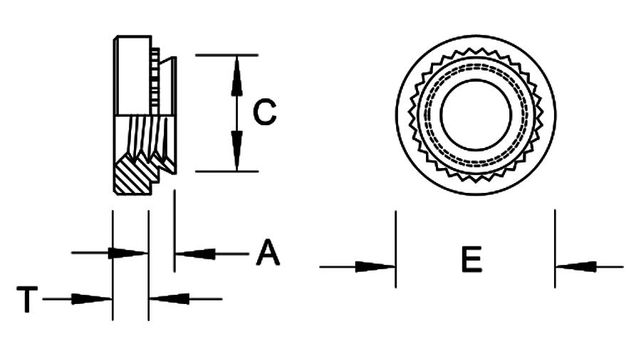 NEL Locknut Self-Clinching Nuts