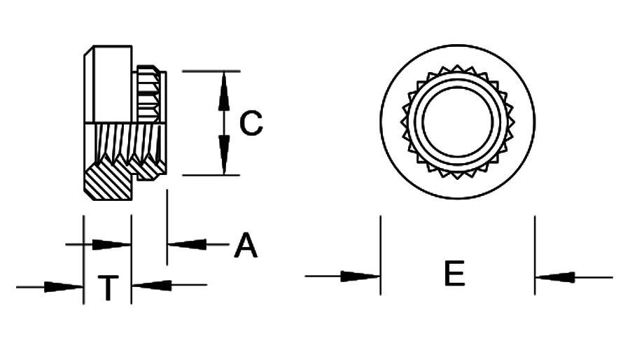 NJ Broaching Self-Clinching Nuts