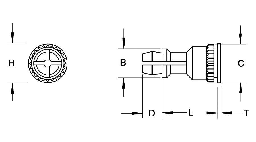 TG Broaching Spring-Top Self-clinching Standoffs
