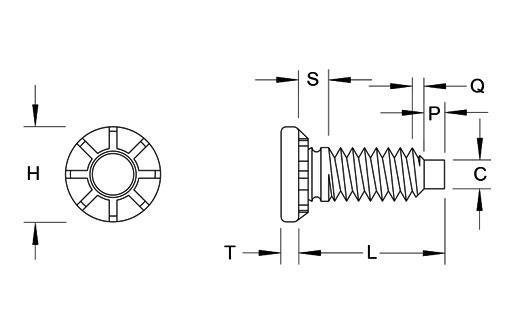 SDD High-Strength Dog Point Self-Clinching Studs
