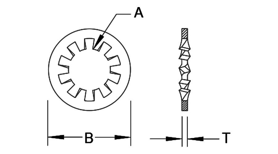 Lock Washers Internal Tooth