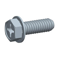 Indented Hex Head Internal Tooth Lock Washer Sems